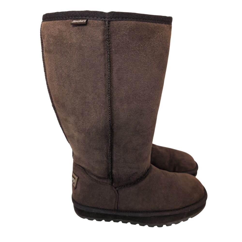 Skechers Australia Boots Women 8 Suede Boho Casual Cabincore Cozy Warm‎ Faux Fur